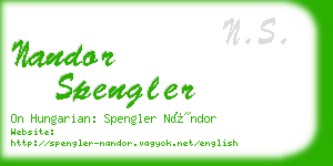 nandor spengler business card